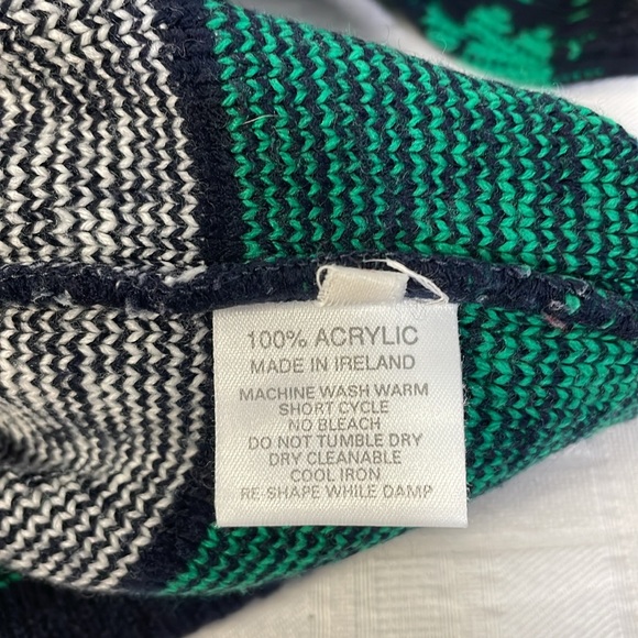 Blarney Woollen Mills MADE IN IRELAND Shamrock Snowflake Sweater Women's Large - Picture 8 of 9